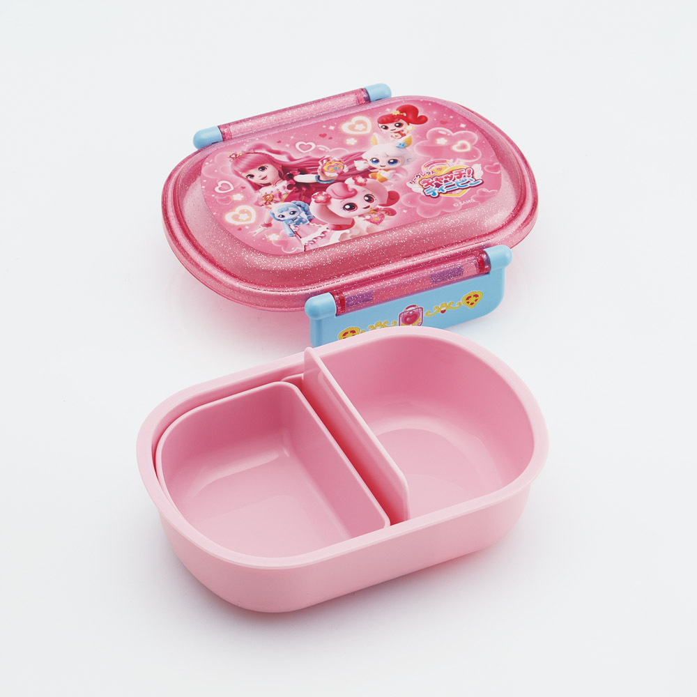 スケーター お弁当箱 子供 360ml 日本製 食洗機対応おかずがつぶれにくいドーム型ふた skater QAF2BA ティニピン シークレット キャッチ!ティニピン グッズ【キャラクター 1段 ランチボックス 丸型 可愛い 幼稚園 キッズ】