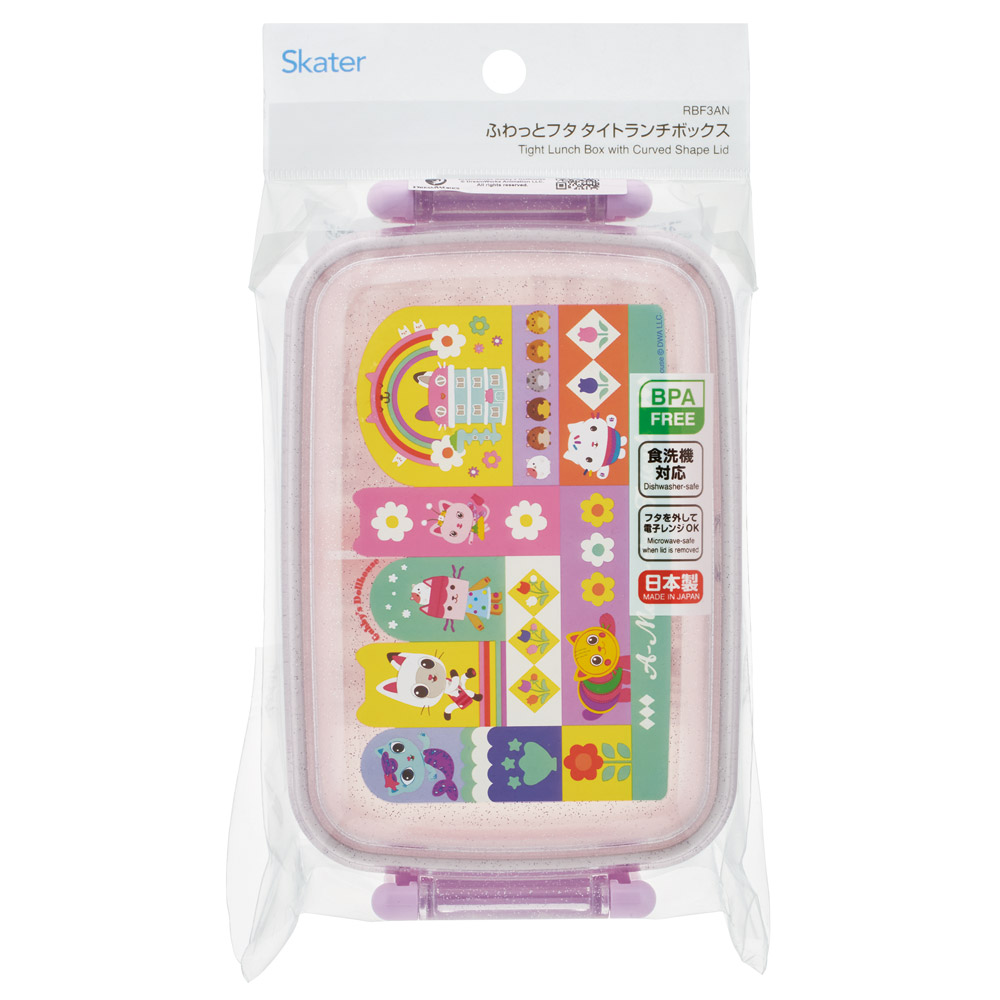 スケーター お弁当箱 子供用 450ml 食洗機対応 日本製 おかずがつぶれにくいドーム型ふた skater RBF3AN ギャビーのドールハウス 26年 ギャビー 女の子 女子【キャラクター 1段 ランチボックス 角型 可愛い 幼稚園 キッズ】