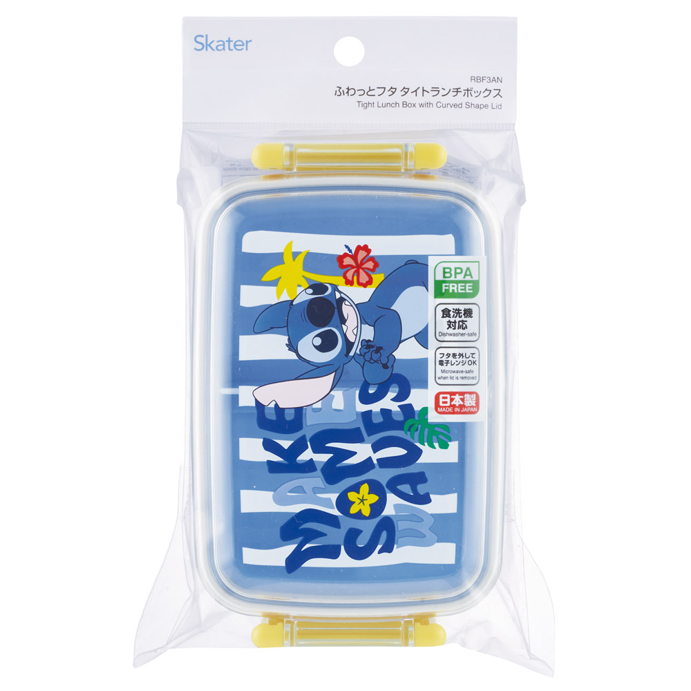 スケーター お弁当箱 子供用 450ml 食洗機対応 日本製 おかずがつぶれにくいドーム型ふた skater RBF3AN リロ&スティッチ スティッチ 26年 ディズニー【キャラクター 1段 ランチボックス 角型 かわいい おしゃれ 幼稚園 キッズ】