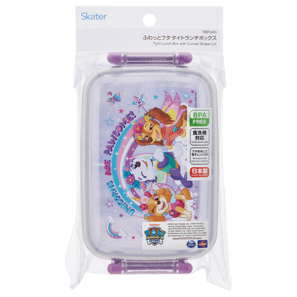 スケーター お弁当箱 一段 450ml かわいい キャラクター 食洗機対応 子供 キッズ 仕切り skater RBF3AN パウ パトロール ユニコーン パウパト 女の子【弁当箱 ランチボックス 小学生 幼稚園 食洗機 幼児】