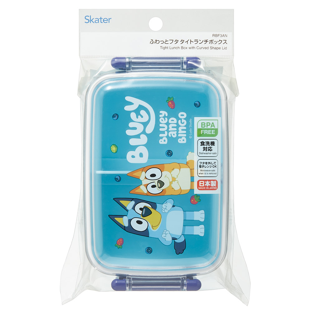 スケーター お弁当箱 子供用 450ml 食洗機対応 日本製 おかずがつぶれにくいドーム型ふた skater RBF3AN ブルーイ Bluey グッズ ビンゴ キャラクター【キャラクター 1段 ランチボックス 角型 可愛い 幼稚園 キッズ】