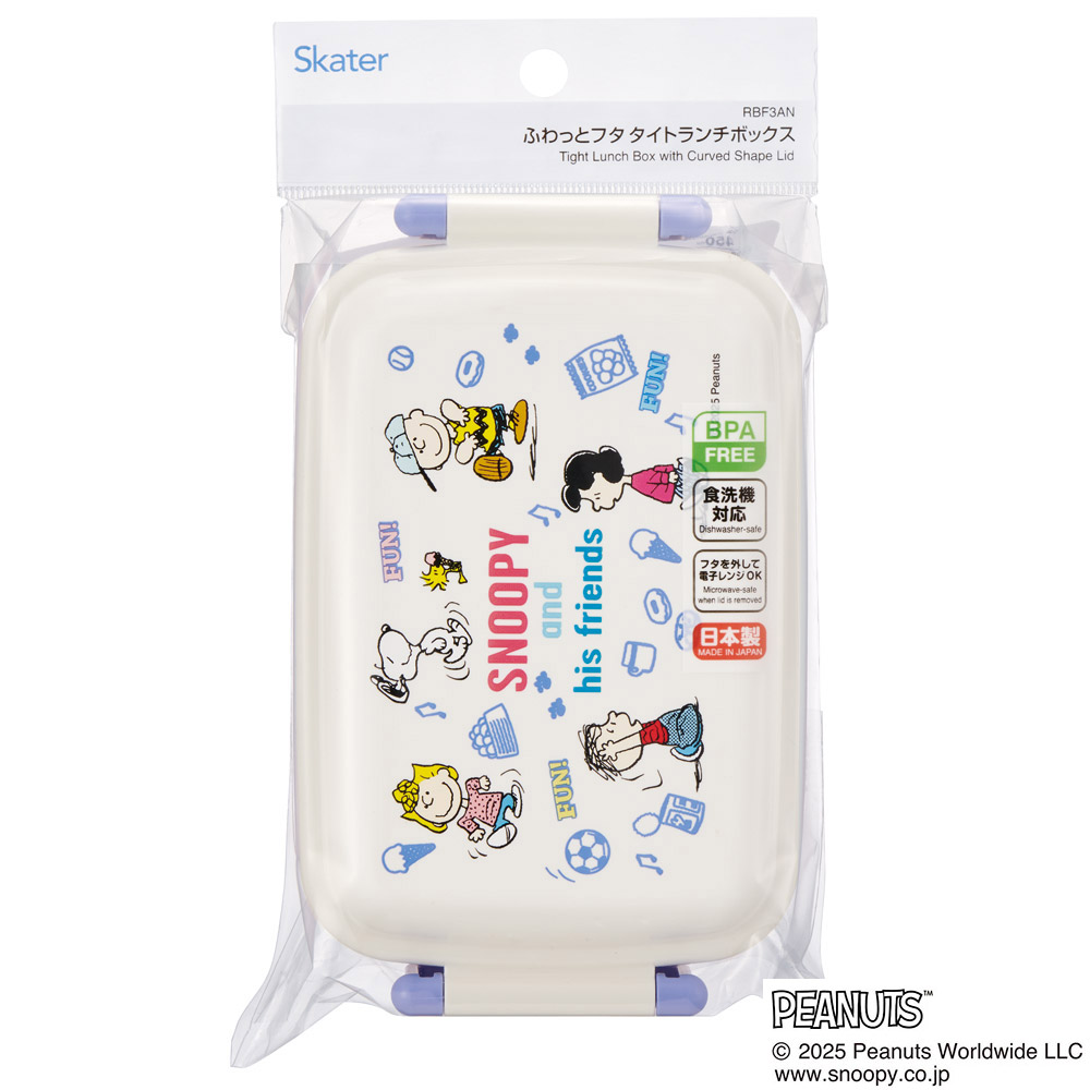 スケーター お弁当箱 子供用 450ml 食洗機対応 日本製 おかずがつぶれにくいドーム型ふた skater RBF3AN スヌーピー SNOOPY ピーナッツ 女性 レディース【キャラクター 1段 ランチボックス 角型 可愛い キッズ】
