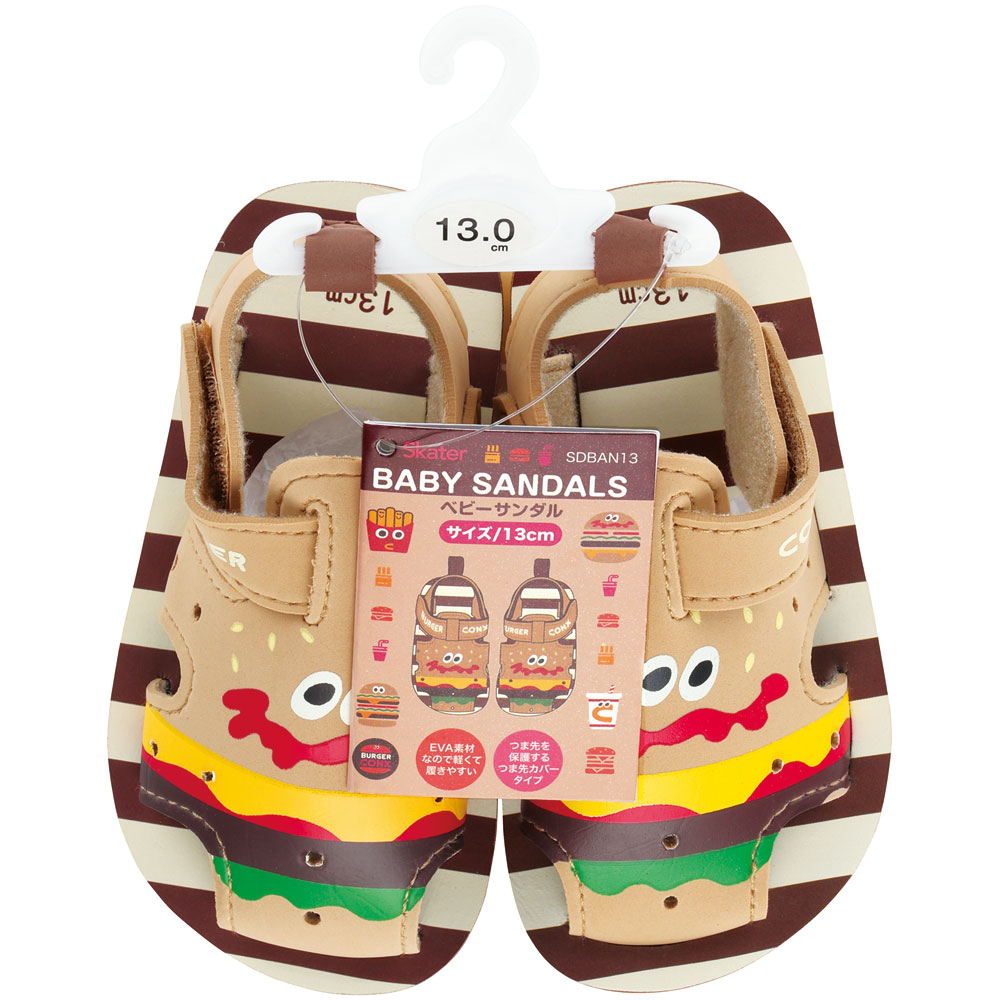 ベビーサンダル 13 赤ちゃん サンダル 13cm 水遊び キッズ 子供 シューズ スケーター SDBAN13 skater バーガーコンクス BURGER CONX 男の子 女の子【靴 かわいい ベビー用品 プレゼント ギフト 誕生日 夏 お出かけ】