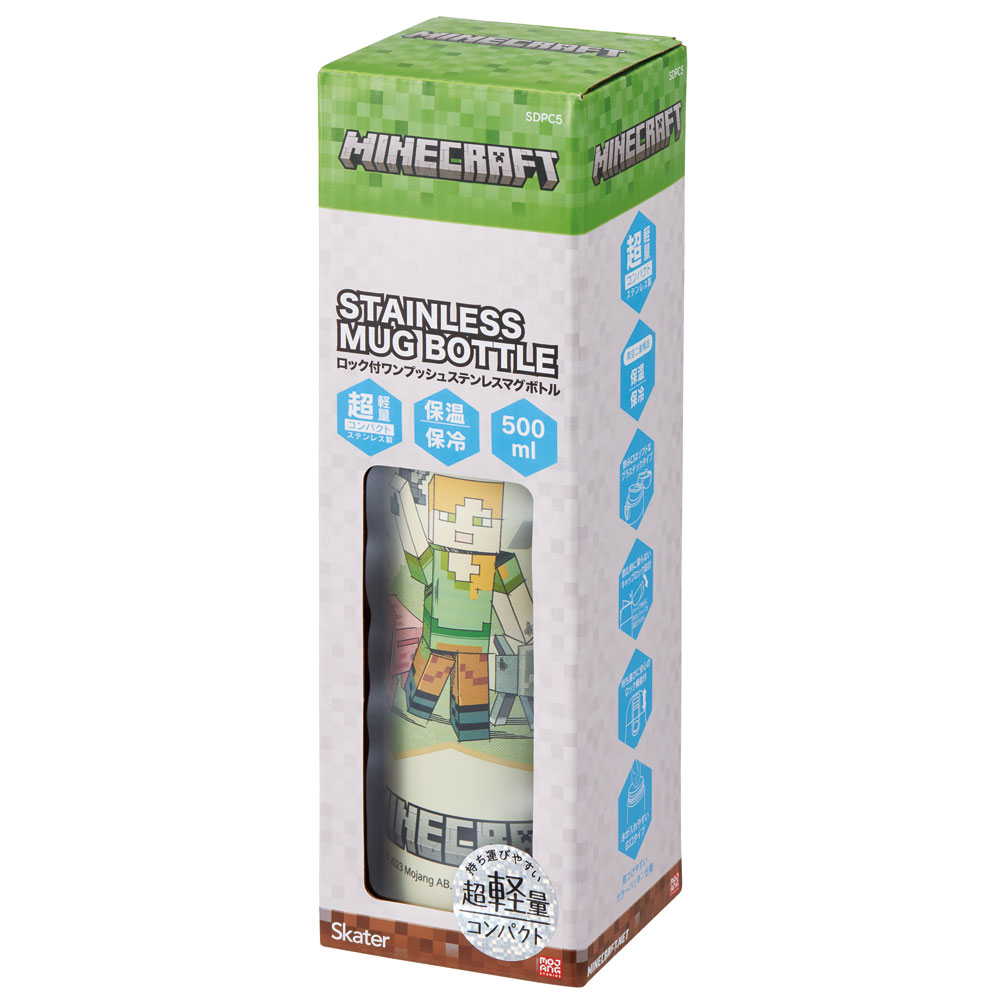 ワンプッシュステンマグボトル 500ml Minecraft Ex/SDPC5_4973307663819