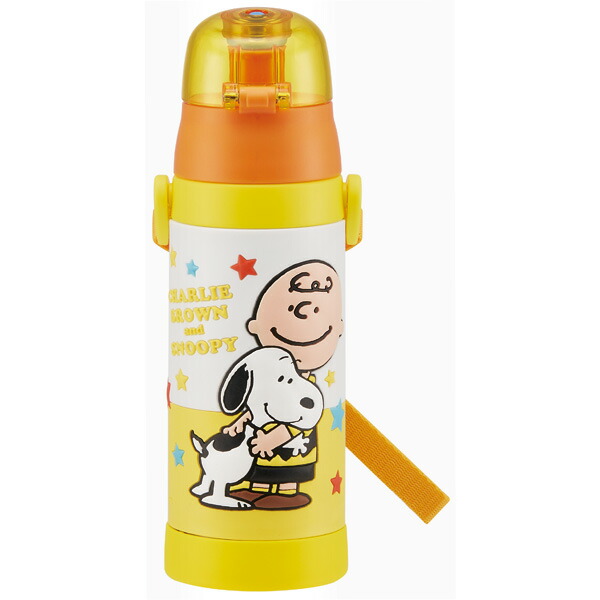 立体プリント 水筒 キッズ ワンタッチ 直飲み ステンレス 480ml おしゃれ かわいい スケーター SDPV5