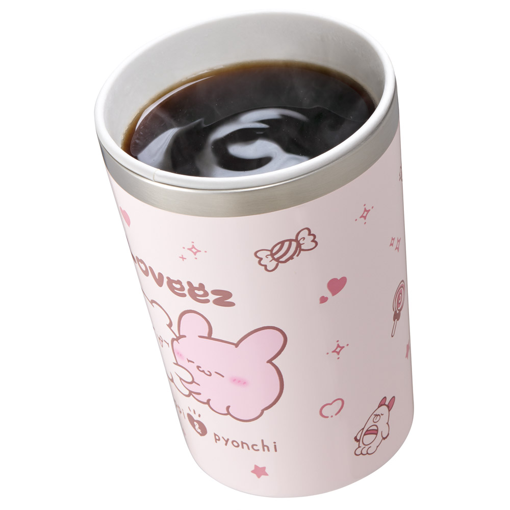スケーター ステンレスタンブラー キャラクター コンビニ タンブラー ステンレス 400ml 保温 skater STCV2 らぶい～ず ラブイーズ すもっぴ ぴょんちー グッズ【おしゃれ かわいい マグカップ コーヒーマグ コップ】