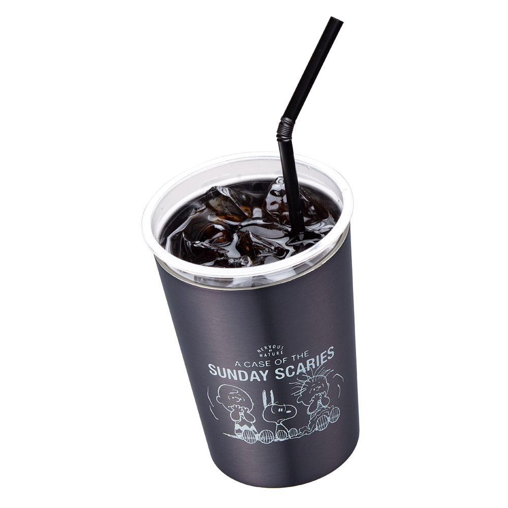 ステンレスタンブラー キャラクター コンビニ タンブラー ステンレス 400ml 保温 skater スケーター STCV2 スヌーピー SNOOPY グッドネス PEANUTS GOODNESS 75th