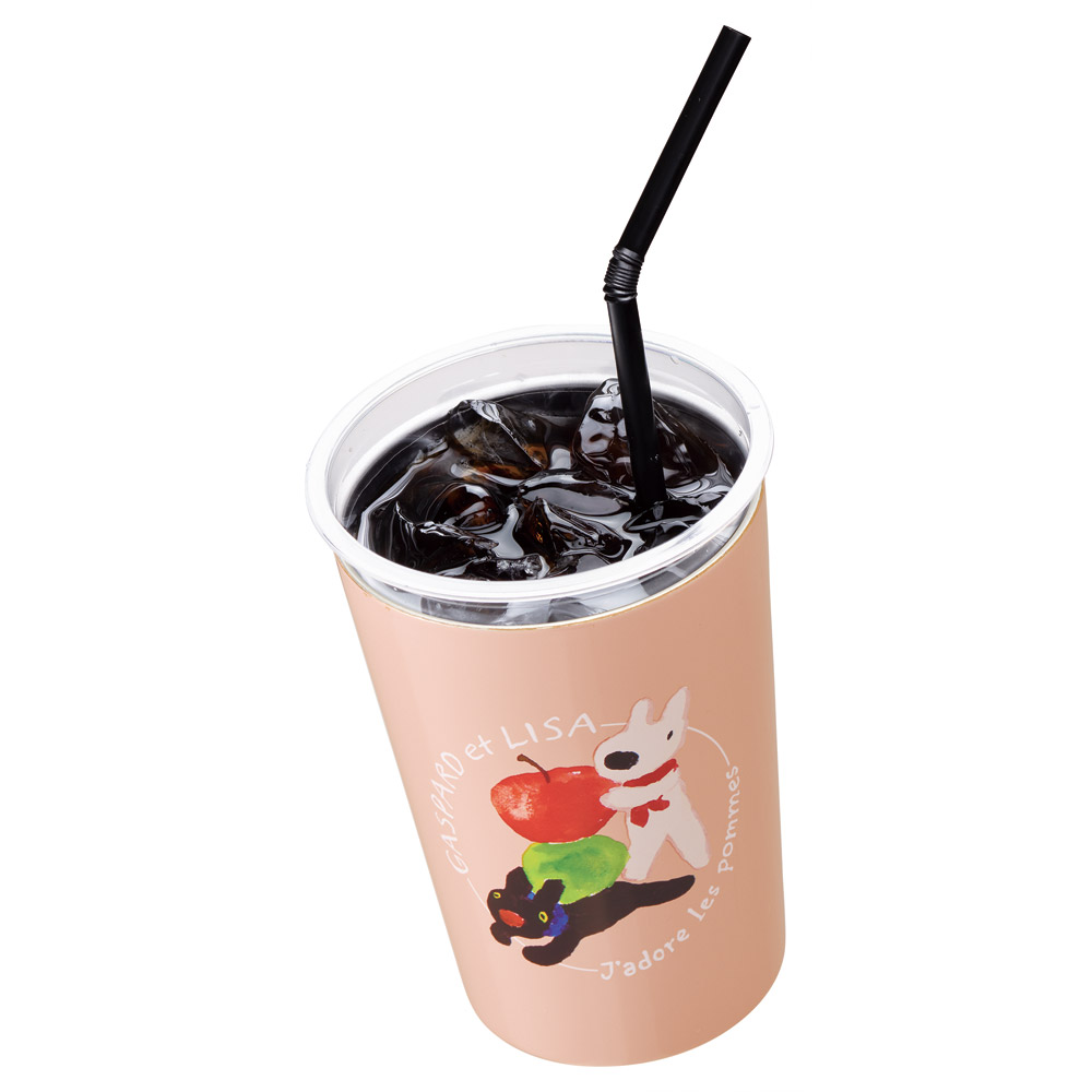 スケーター ステンレスタンブラー キャラクター コンビニ タンブラー ステンレス 400ml 保温 skater STCV2 リサとガスパール リンゴ リサガス 男の子 女の子