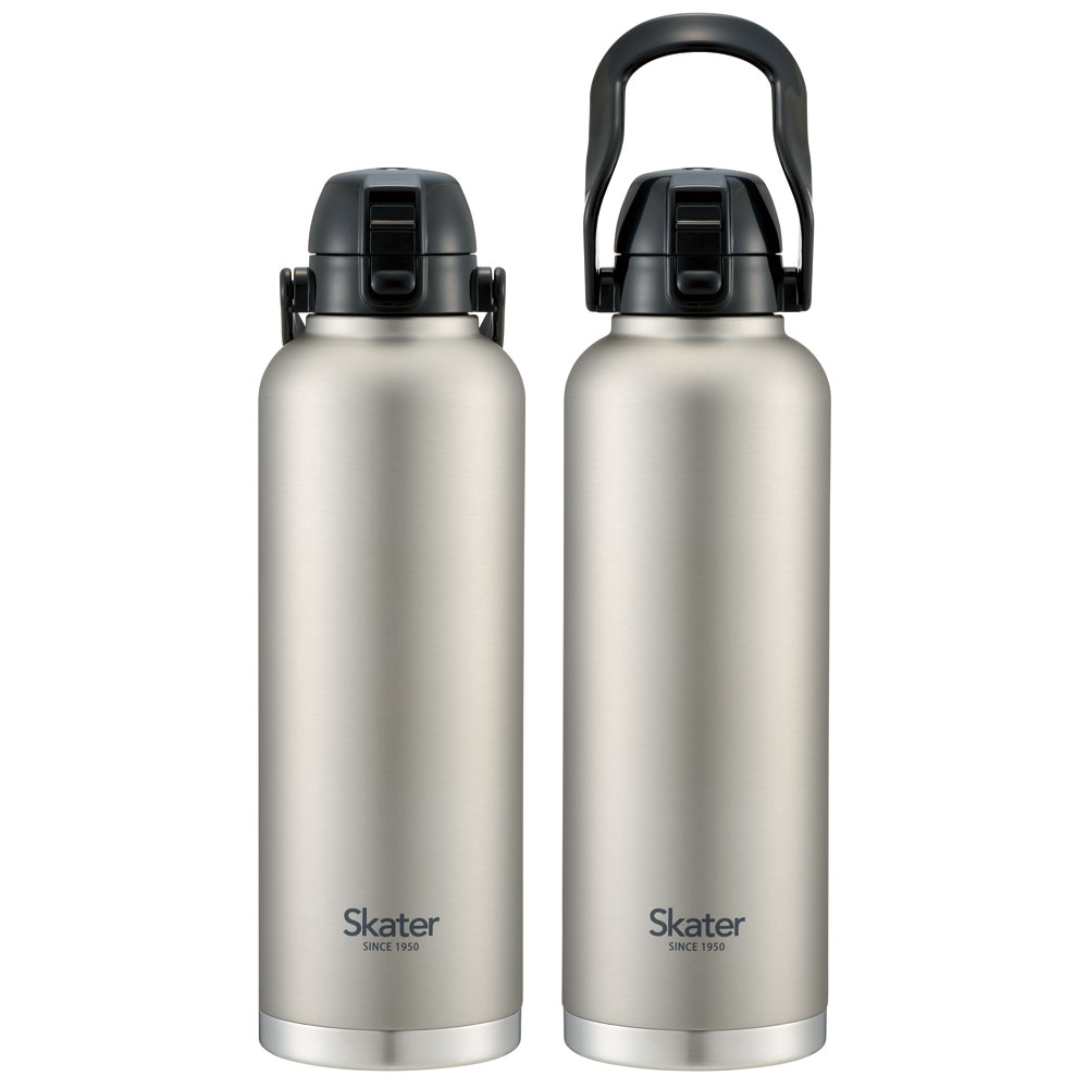 ハンドル付き ワンプッシュ 直飲み 水筒 2L 2000ml 持ち手 ステンレス ボトル skater スケーター STD20H シルバー 男の子 女の子 男子 女子 メンズ レディース