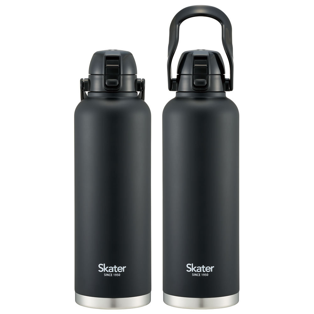 ハンドル付き ワンプッシュ 直飲み 水筒 2L 2000ml 持ち手 ステンレス ボトル skater スケーター STD20H ブラック 黒 男の子 女の子 男子 女子 メンズ