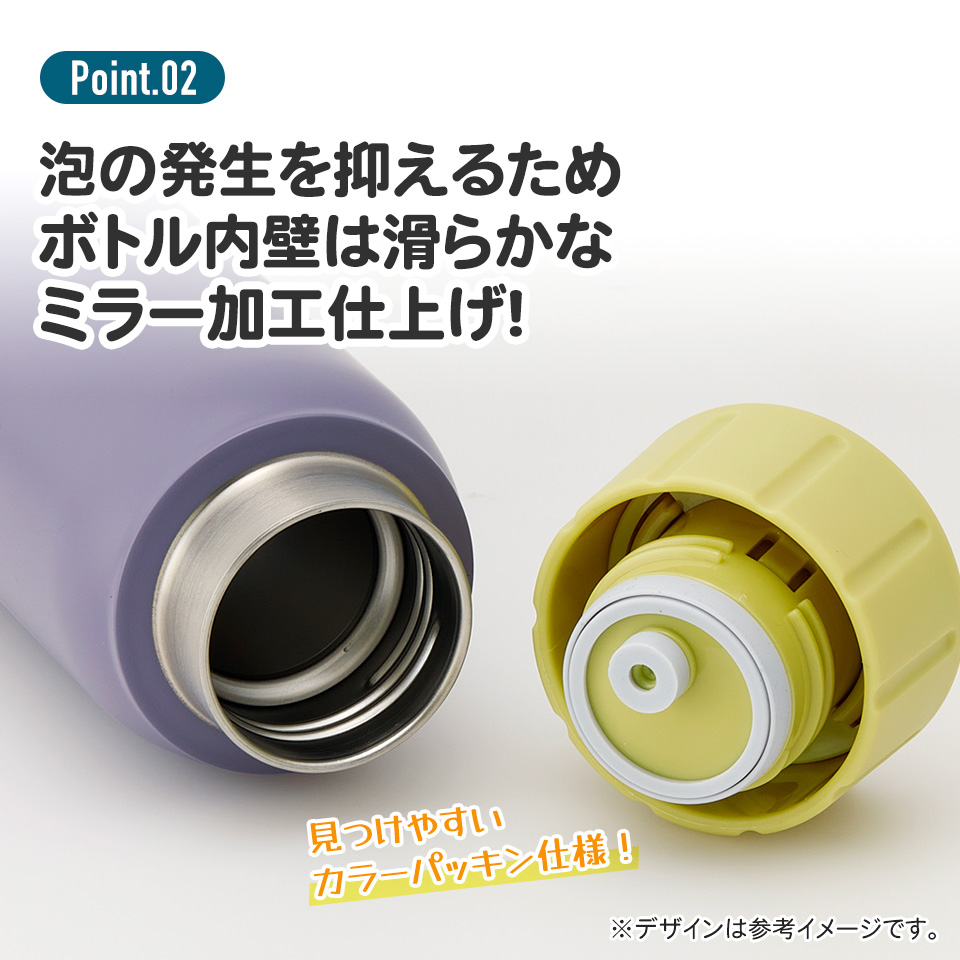 炭酸 飲料 対応 真空 ステンレス ボトル 水筒 500ml 直飲み 保冷専用 スケーター skater STSL5 ミッキーマウス ミッキー Mickey 男の子 女の子