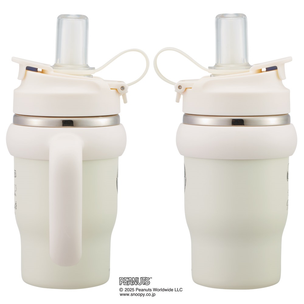 スケーター ハンドル付 タンブラー 570ml ストロー ステンレス ボトル 保温 保冷 直飲み 2WAY skater STSTB6 スヌーピー SNOOPY ピーナッツ 女性 レディース【子供 キッズ 大人 真空二重構造 持ち手付き】