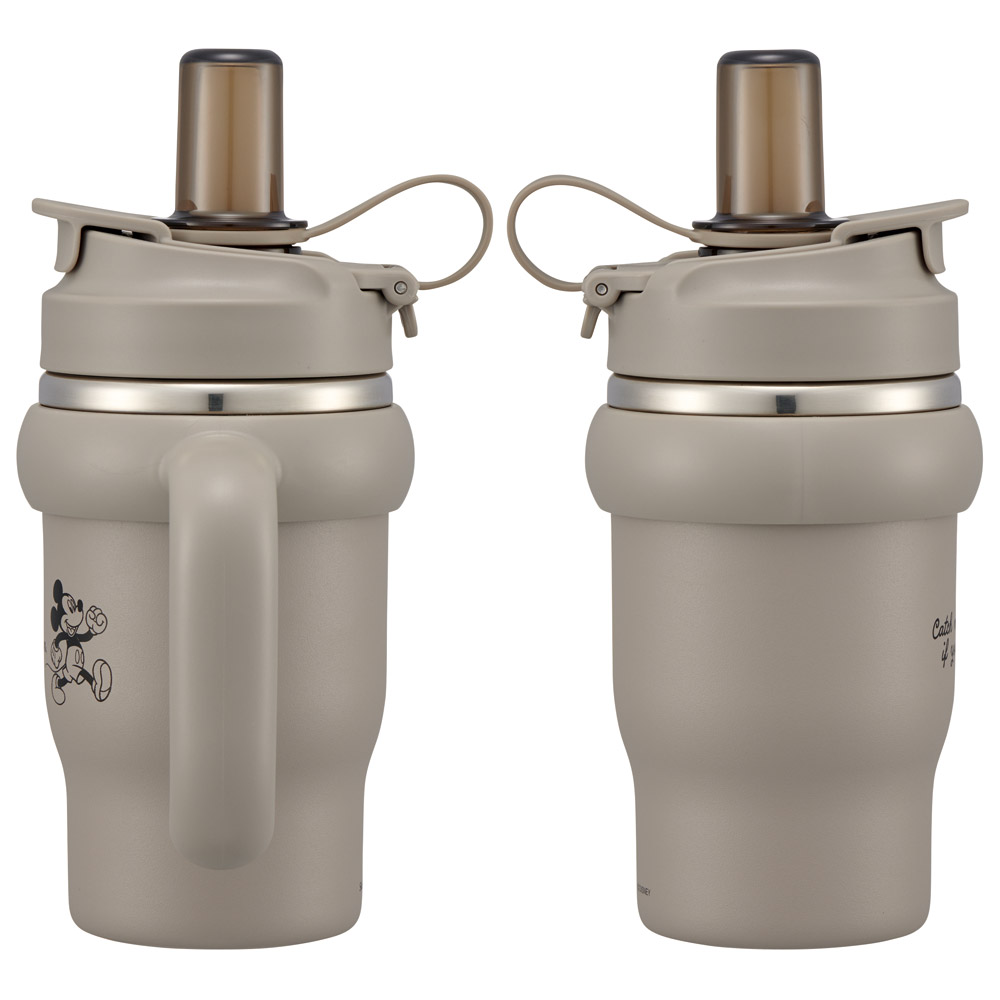スケーター ハンドル付 タンブラー 570ml ストロー ステンレス ボトル 保温 保冷 直飲み 2WAY skater STSTB6 ミッキーマウス ミッキー Mickey 男の子 女の子【子供 キッズ 大人 真空二重構造 持ち手付き】