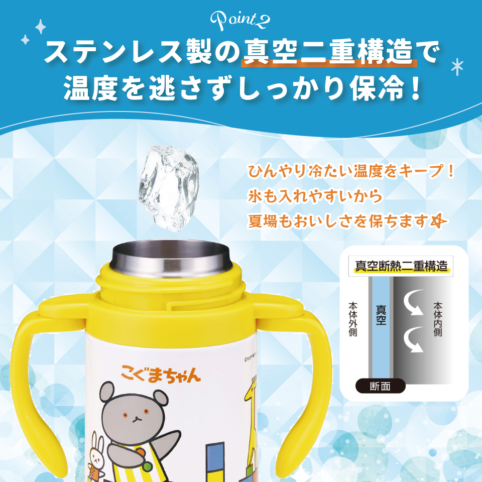 【送料無料】超軽量両手ストローステンマグ 240ml ムーミン星／STWM3_4973307506819／スケーター