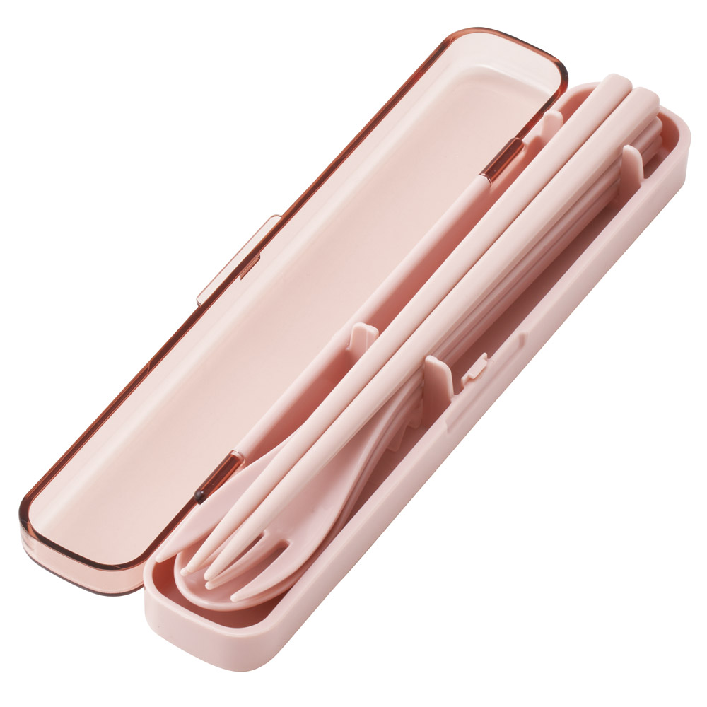 スケーター 箸 スプーン フォーク セット 大人 ケース 日本製 カトラリーセット 食洗機対応 skater TAC1 スモーキーピンク【携帯 はし 大人 お弁当 おしゃれ トリオセット トリオ】