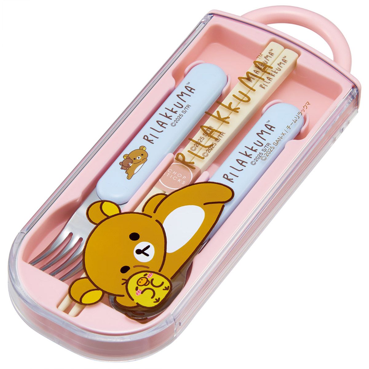 スケーター 箸 スプーン フォーク セット 子供 お弁当 カトラリーセット skater TACC2 リラックマ アニメ Rilakkuma 女の子 女性【キャラクター トリオセット 食洗機 対応 スプーンセット】