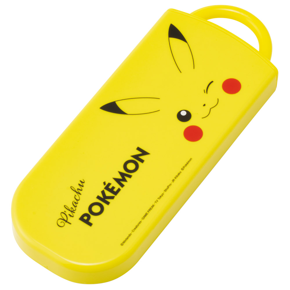 スケーター 箸 スプーン フォーク セット 子供 お弁当 日本製 カトラリーセット skater TACC2 ポケットモンスター ポケモン ピカチュウ フェイス 25年【キャラクター トリオセット 食洗機 対応 携帯 箸 弁当箱 スプーンセット お箸】