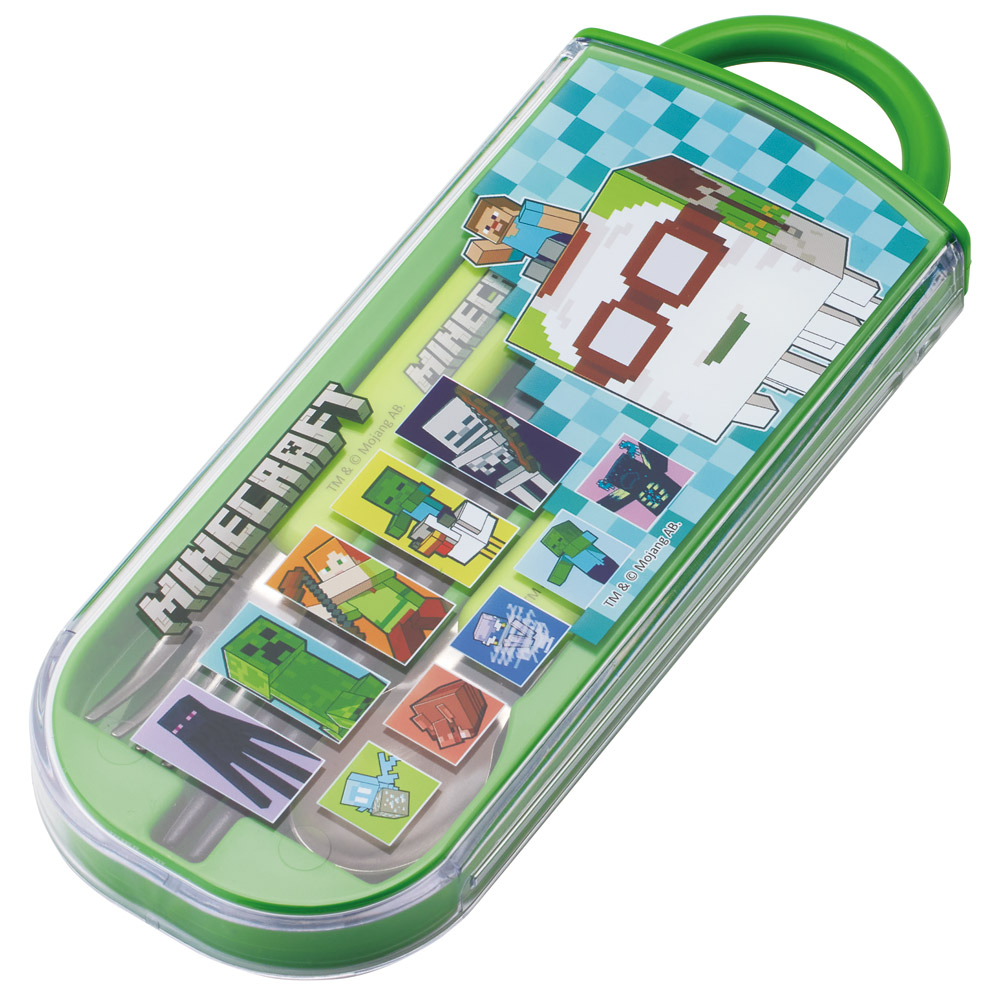 【メール便対象品】 スケーター 箸 スプーン フォーク セット 子供 お弁当 日本製 カトラリーセット skater TACC2 マインクラフト 26年 マイクラ Minecraft 男子 女子【キャラクター トリオセット 食洗機 対応 弁当箱 スプーンセット お箸】