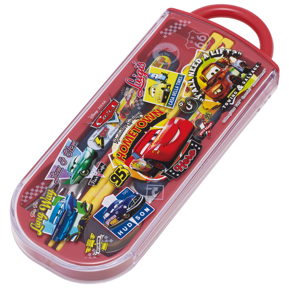 スケーター 箸 スプーン フォーク セット 子供 お弁当 日本製 カトラリーセット skater TACC2 カーズ 26年 Cars ディズニー Disney 男の子 男子【キャラクター トリオセット 食洗機 対応 携帯 箸 弁当箱 スプーンセット お箸】