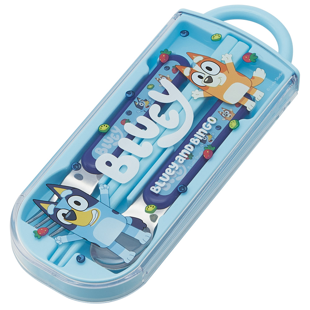【メール便対象品】 スケーター 箸 スプーン フォーク セット 子供 お弁当 日本製 カトラリーセット skater TACC2 ブルーイ Bluey グッズ ビンゴ キャラクター【キャラクター トリオセット 食洗機 対応 携帯 箸 弁当箱 スプーンセット お箸】