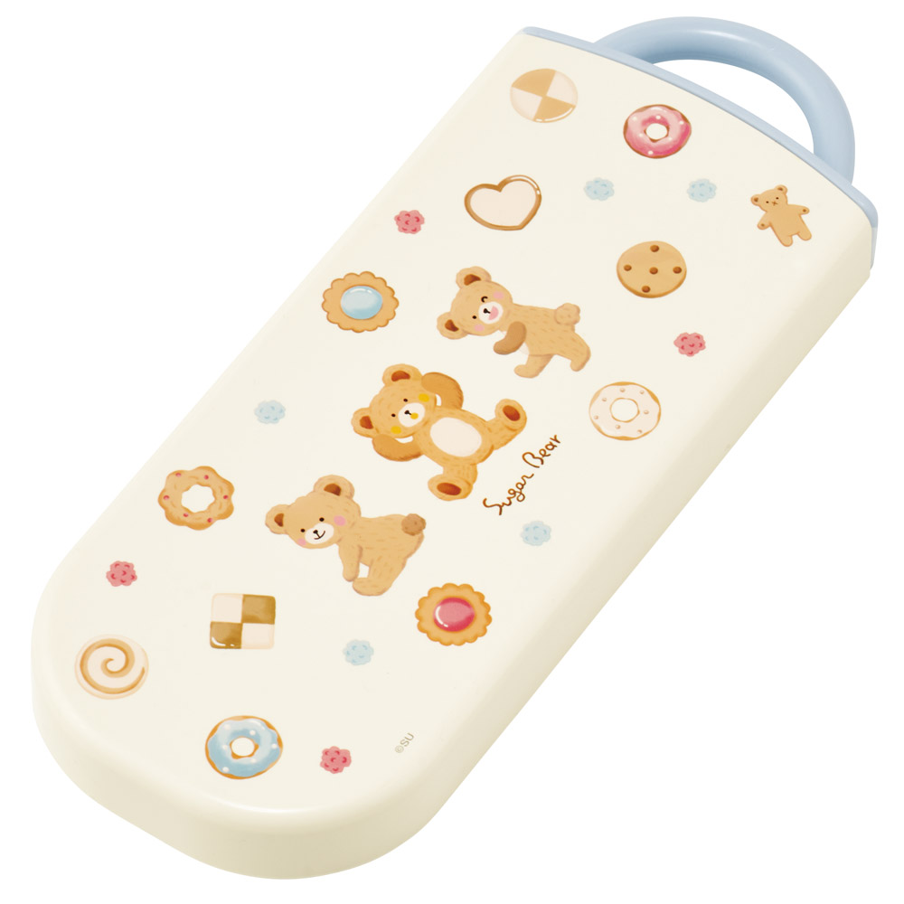 【メール便対象品】 スケーター 箸 スプーン フォーク セット 子供 お弁当 日本製 カトラリー skater TACC2 くま シュガーベアー Suger Bear【キャラクター トリオセット 食洗機 対応 弁当箱 スプーンセット お箸】