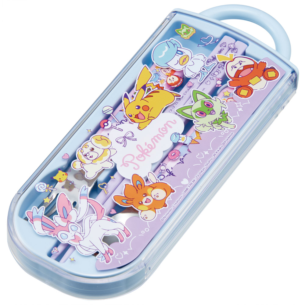 スケーター 箸 スプーン フォーク セット 子供 お弁当 カトラリーセット skater TACC2 ポケットモンスター ポケモン ピカチュウ ファンシー【キャラクター トリオセット 食洗機 対応 スプーンセット】