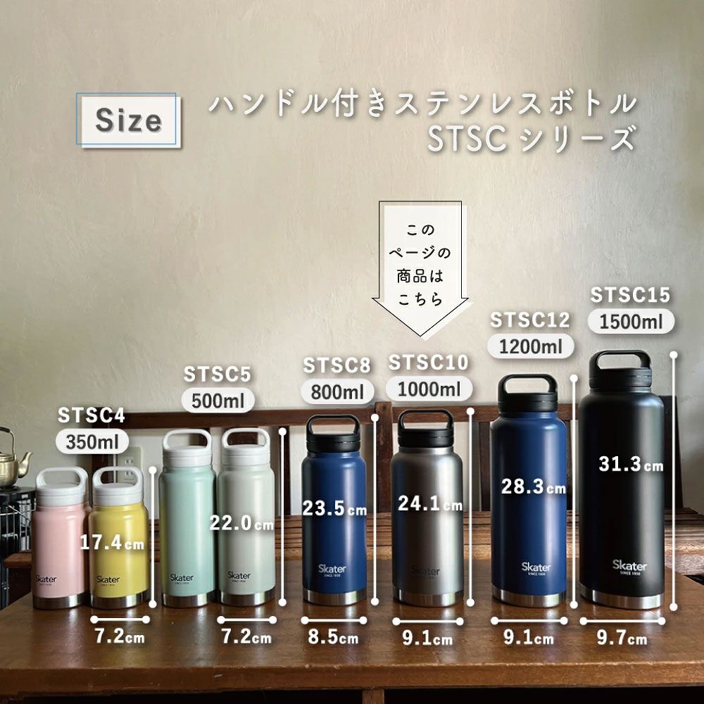 【送料無料】スクリューハンドルマグボトル 1000ml ブラック／STSC10_4973307579264