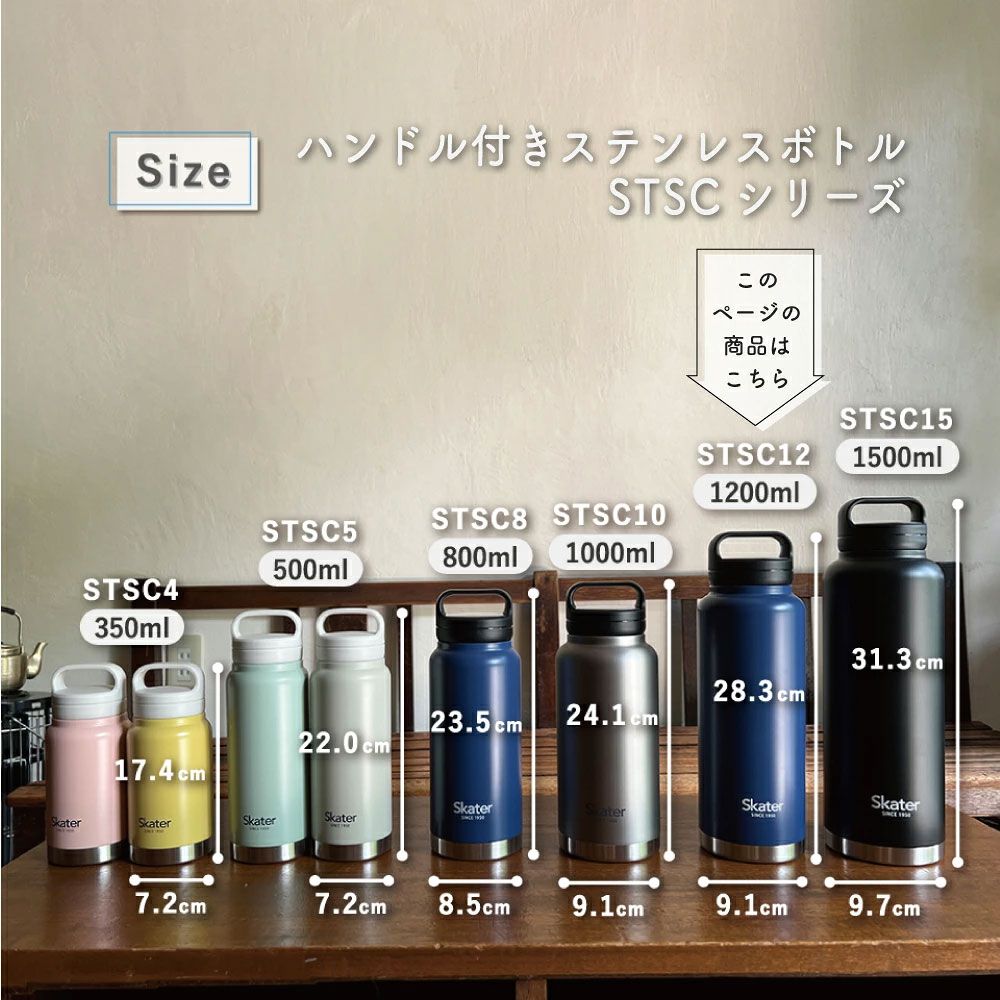 【送料無料】スクリューハンドルマグボトル 1200ml ブラック/STSC12_4973307579424