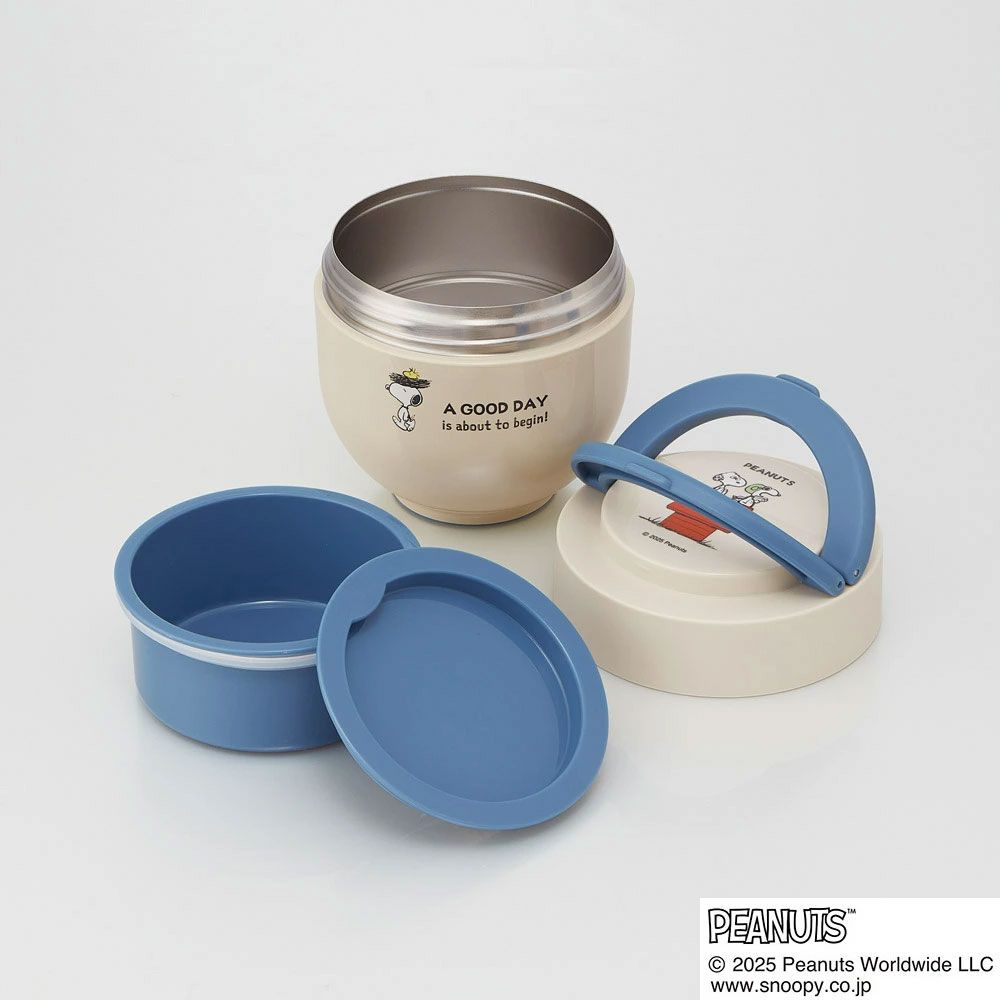 【送料無料】スケーター 保温弁当箱 540ml 小さめ 持ち手付き どんぶり ステンレスランチジャー 保温保冷 ランチ skater LDNO6AG スヌーピー SNOOPY Goodday ピーナッツ 女性【折り畳み コンパクト】