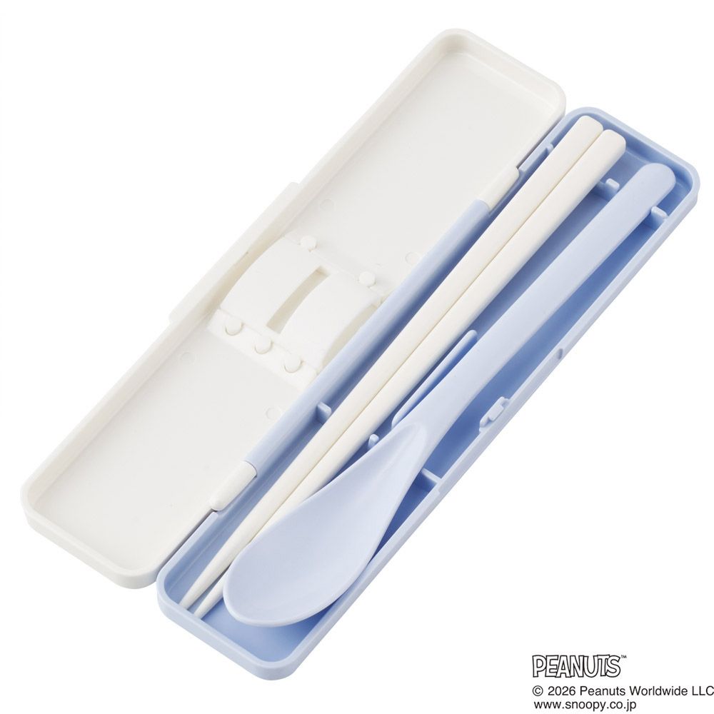 スケーター 箸 スプーンセット お弁当 カトラリーセット 日本製 食洗機対応 大人 skater CCS3SA ブルーリボン スヌーピー SNOOPY ピーナッツ【おはしセット お箸セット 子供 箸ケース 食洗機】