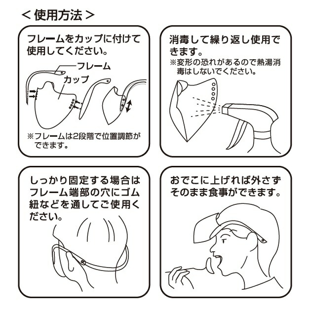 ■近大マスク ホワイト■//近畿大学 飛沫防止 マウスシールド フェイスシールド 感染症対策 ウイルス対策 予防 透明 立体 繰り返し使える 視界良好 口元が見える 透明 日本製// スケーター