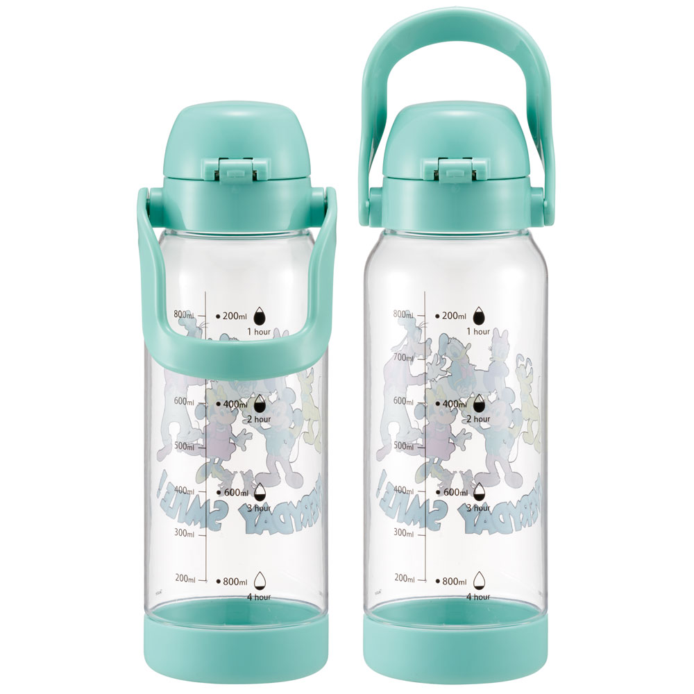 ドリンク マーカー ボトル 1000ml 1L 水筒 直飲み 水分補給 メモリ付き 透明 スケーター skater PDMK10 ミッキーマウス ミッキー Mickey 男の子 女の子