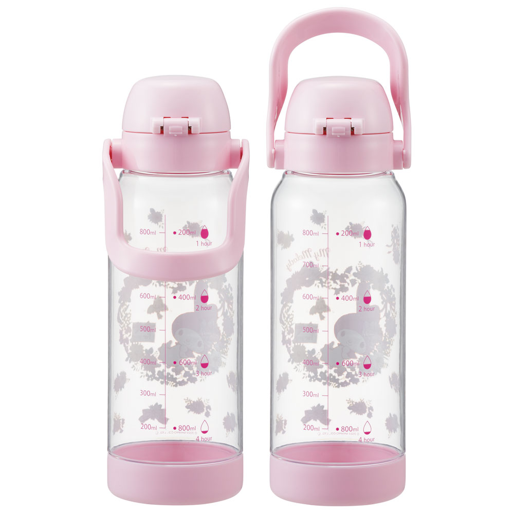 ドリンク マーカー ボトル 1000ml 1L 水筒 直飲み 水分補給 メモリ付き 透明 スケーター skater PDMK10 マイメロディ マイメロ サンリオ 女の子 女子