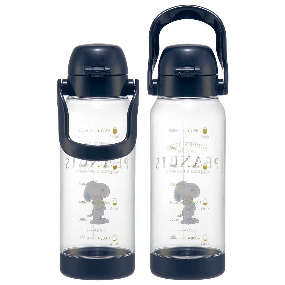 ドリンク マーカー ボトル 1000ml 1L 水筒 直飲み 水分補給 メモリ付き 透明 スケーター skater PDMK10 スヌーピー SNOOPY ピーナッツ 女性 レディース