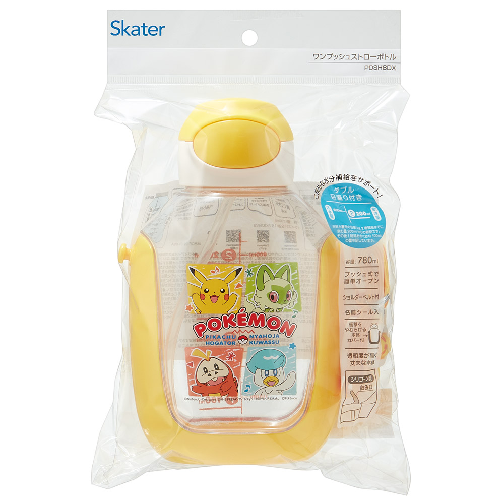 【送料無料】ワンプッシュ ストロー ボトル 水筒 780ml ストローマグ マグ キャラクター skater スケーター PDSH8DX ポケットモンスター ポケモン ピカチュウ 男の子