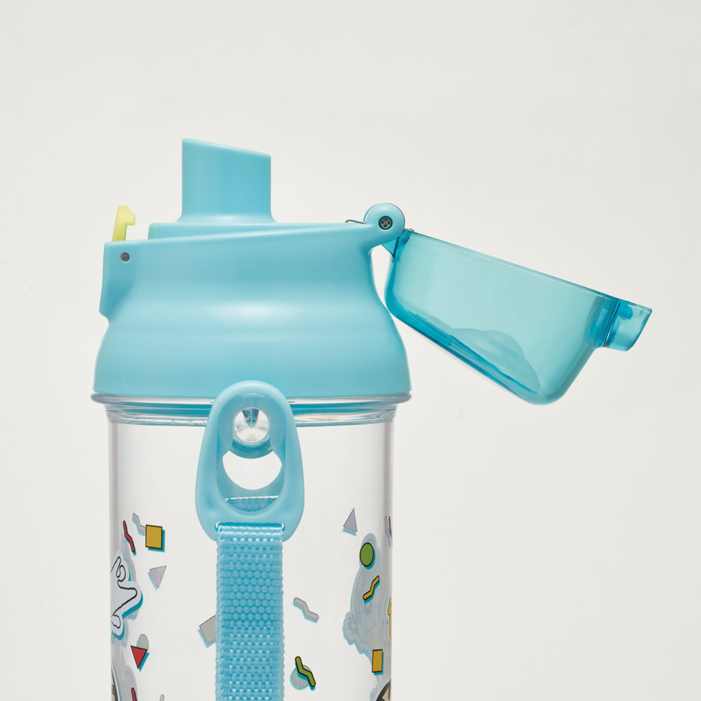 水筒 キッズ ワンタッチ プラスチック 直飲み クリア ボトル 480ml skater スケーター PSB5TR 透明 クレヨンしんちゃん クレしん 男の子 女の子