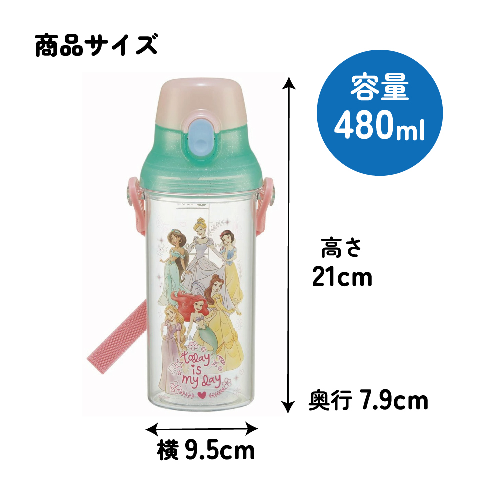 健康クリアマーカーボトル 480ml プリンセス23/PSB5TRC_4973307651472
