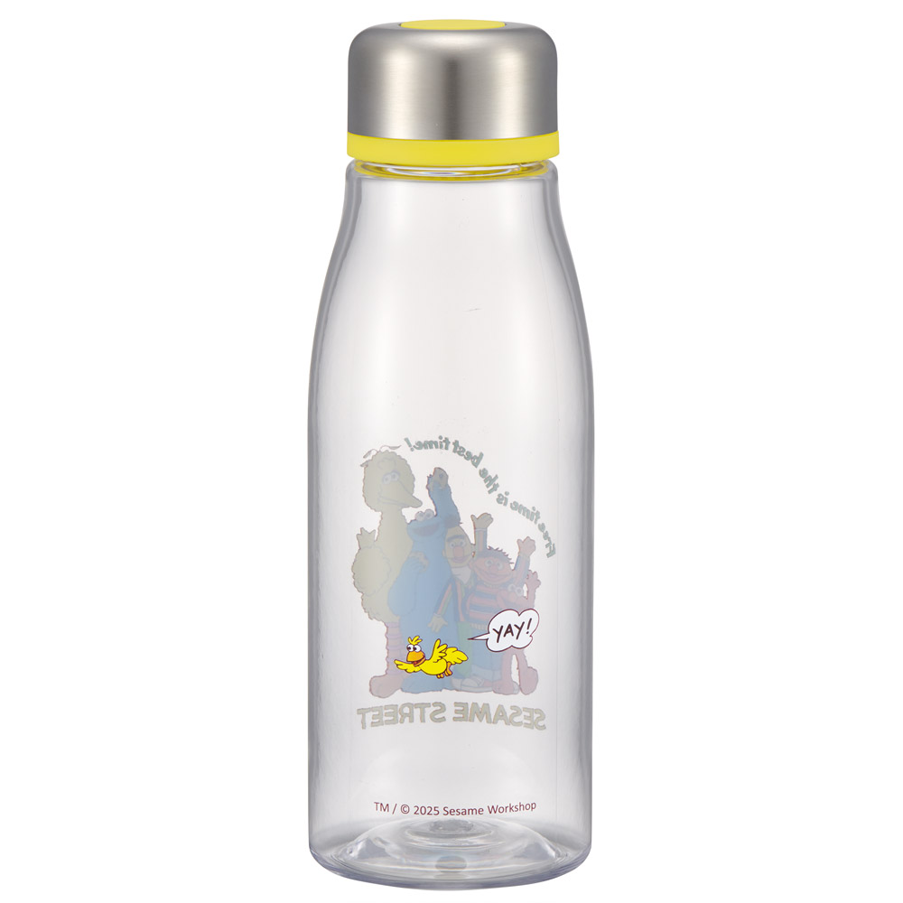 スケーター 水筒 500ml ミニ サイズ プラスチック 大人 直飲み 軽量 かわいい 透明 skater PTY5 セサミストリート セサミ 男の子 女の子 女子【スリム キッズ おしゃれ クリア マイボトル クリアボトル 小さい】