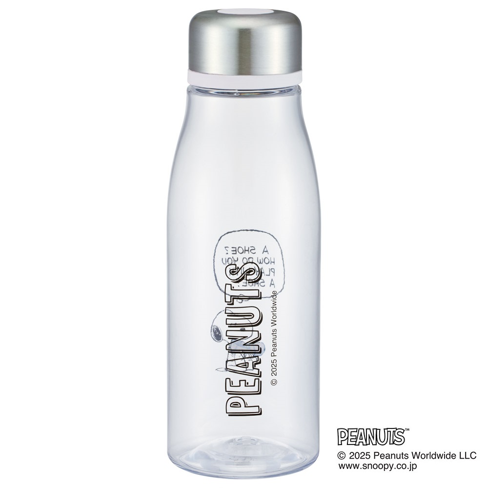 スケーター 水筒 500ml ミニ サイズ プラスチック 大人 直飲み 軽量 かわいい 透明 skater PTY5 スヌーピー SNOOPY PEANUTS ピーナッツ【スリム キッズ おしゃれ クリア マイボトル クリアボトル 小さい】