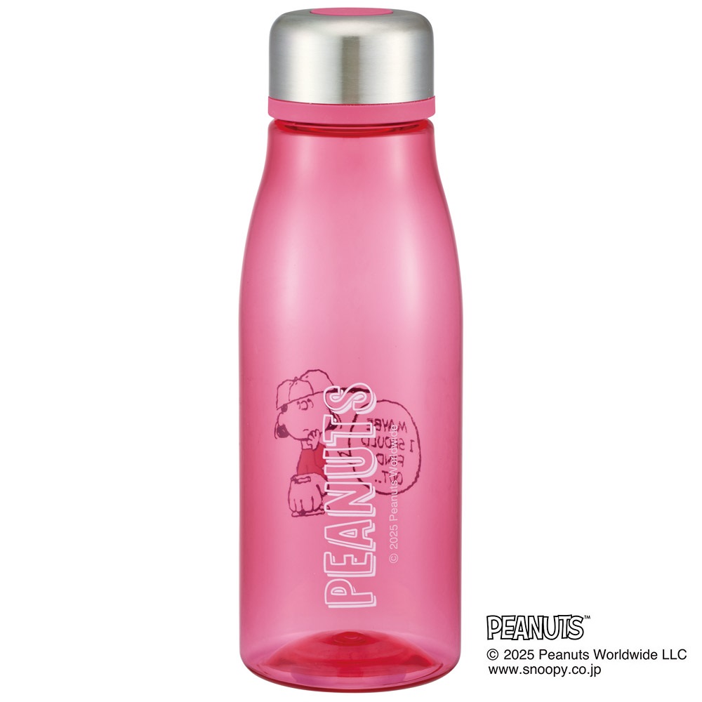 スケーター 水筒 500ml ミニ サイズ プラスチック 大人 直飲み 軽量 かわいい 透明 skater PTY5 ルーシー スヌーピー SNOOPY PEANUTS ピーナッツ【スリム キッズ おしゃれ クリア マイボトル クリアボトル 小さい】