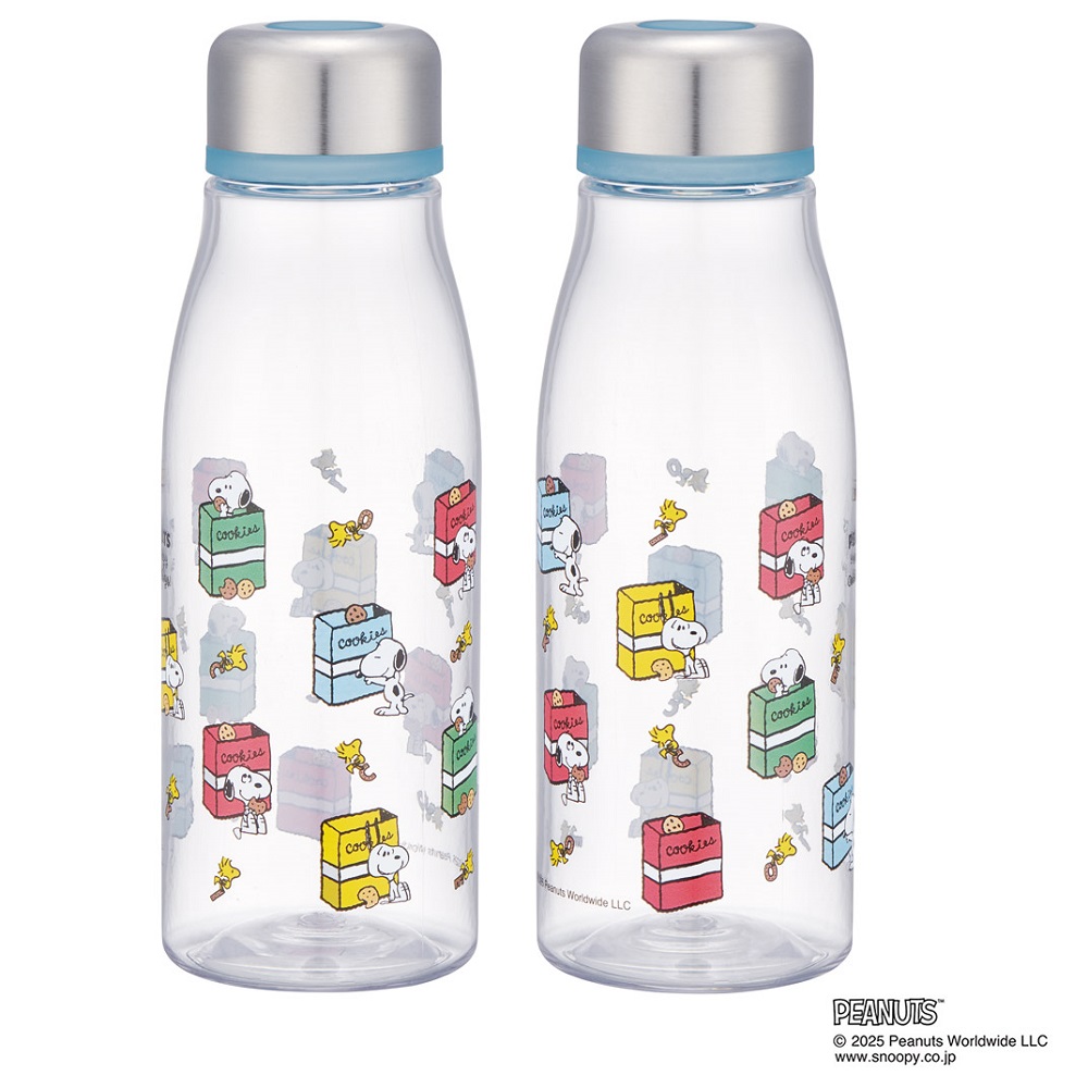 スケーター 水筒 500ml ミニ サイズ プラスチック 大人 直飲み 軽量 かわいい 透明 skater PTY5 スヌーピー クッキー SNOOPY ピーナッツ 女性【スリム キッズ おしゃれ クリア マイボトル クリアボトル 小さい】