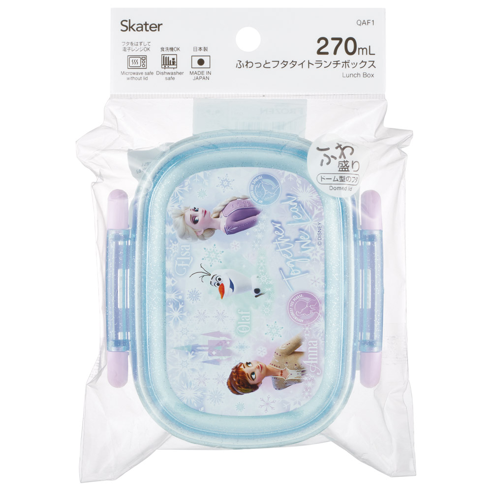 スケーター お弁当箱 子供 1段 270ml おしゃれ 幼稚園 弁当箱 仕切り ドーム型 キャラクター skater QAF1 アナと雪の女王 26年 アナ雪 ディズニー 女の子 女子【レンジ対応 食洗機対応 子ども ランチボックス】