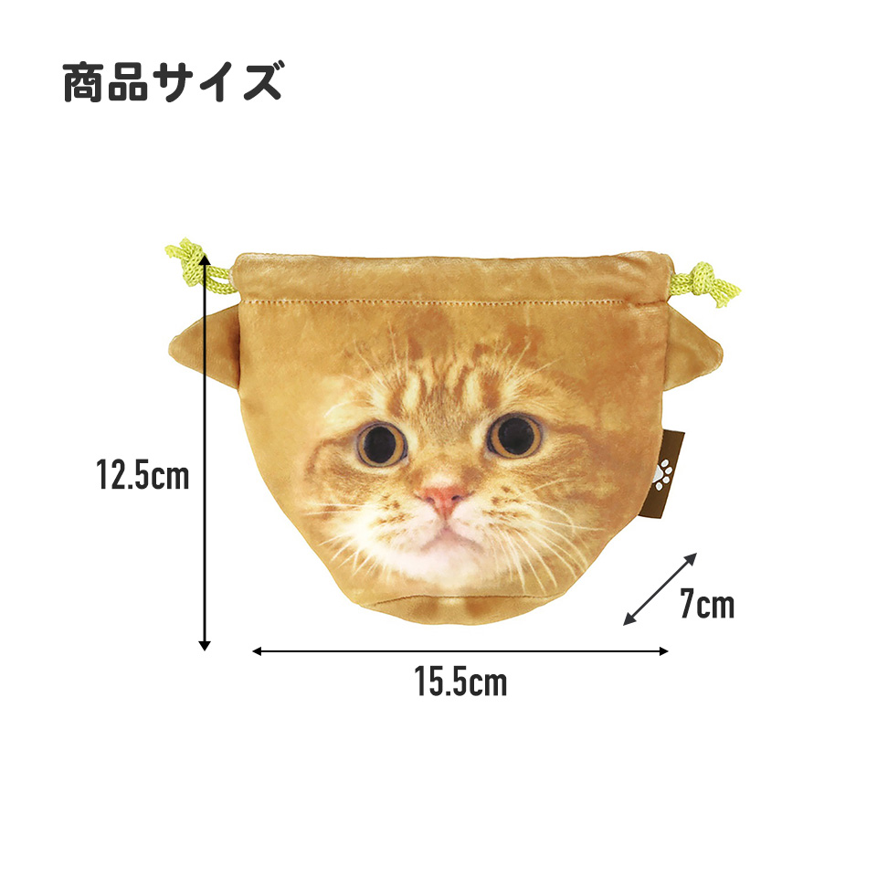 【メール便対象品】 巾着 巾着袋 フェイス 顔 きんちゃく ポーチ 大人 小物入れ スケーター skater ZFK1 茶太郎 きなこ 短足兄妹 猫 ネコ 男子 女子【化粧 ポーチ 子供 小 かわいい おしゃれ】
