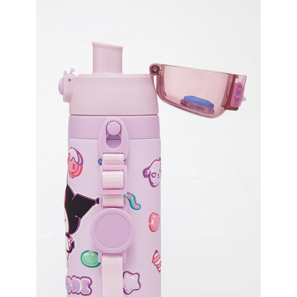 スケーター 水筒 立体プリント キッズ ワンタッチ 直飲み ステンレス 480ml かわいい skater SDPV5 クロミ クロミちゃん サンリオ 女の子 女子【保育園 幼稚園 ロック付き 保冷 ダイレクト ベルト付き プレゼント】