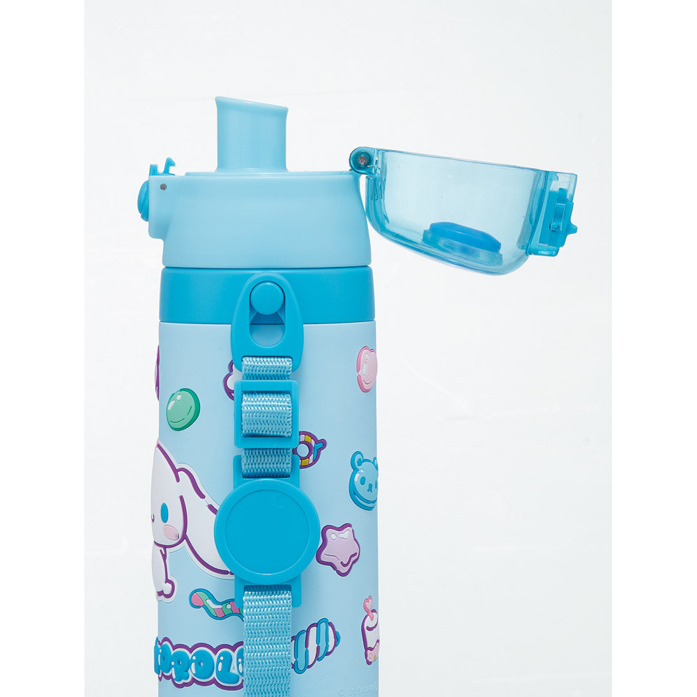 スケーター 水筒 立体プリント キッズ ワンタッチ 直飲み ステンレス 480ml かわいい skater SDPV5 シナモロール シナモン サンリオ 女の子 女子【保育園 幼稚園 ロック付き 保冷 ダイレクト ベルト付き プレゼント】