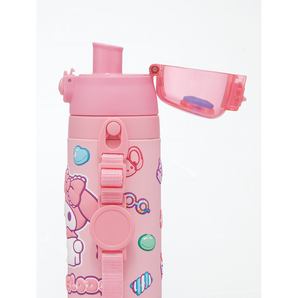 スケーター 水筒 立体プリント キッズ ワンタッチ 直飲み ステンレス 480ml かわいい skater SDPV5 マイメロディ マイメロ サンリオ 女の子 女子【保育園 幼稚園 ロック付き 保冷 ダイレクト ベルト付き プレゼント】
