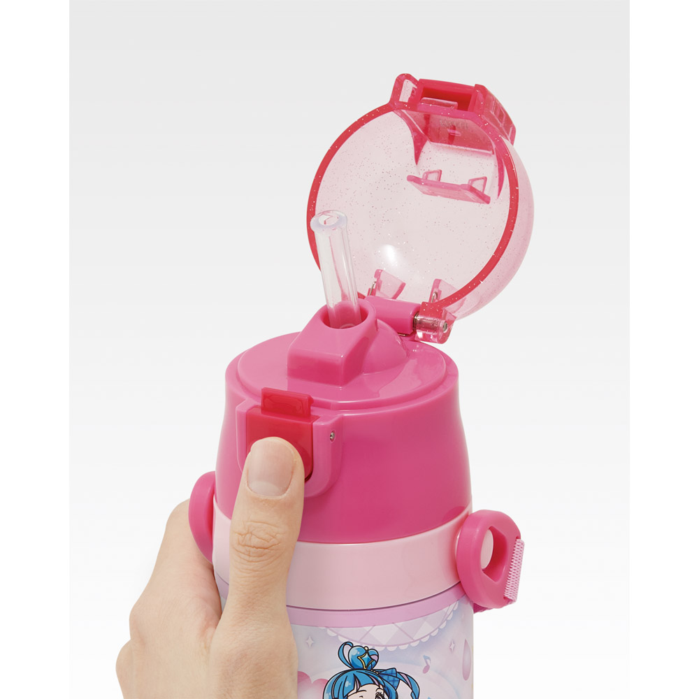【送料無料】ストロー飲み コップ飲み兼用 2WAYステンレスボトル 400ml/350ml キミとアイドルプリキュア/SKCP3_4973307707049