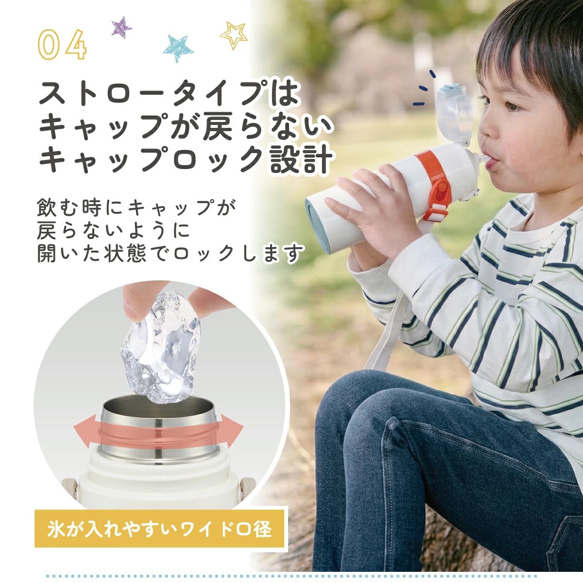 スケーター 水筒 子供 2WAY ストロー 400ml コップ飲み 350ml ステンレス ボトル ワンタッチ キッズ SKCP3 名探偵プリキュア! プリキュア たんプリ 女子【ショルダーベルト付き キャラクター 可愛い 保冷 保温 子ども 園児】