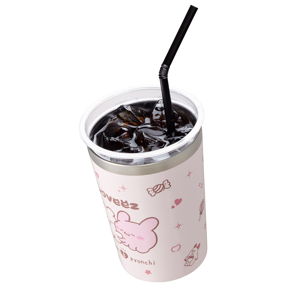 スケーター ステンレスタンブラー キャラクター コンビニ タンブラー ステンレス 400ml 保温 skater STCV2 らぶい～ず ラブイーズ すもっぴ ぴょんちー グッズ【おしゃれ かわいい マグカップ コーヒーマグ コップ】
