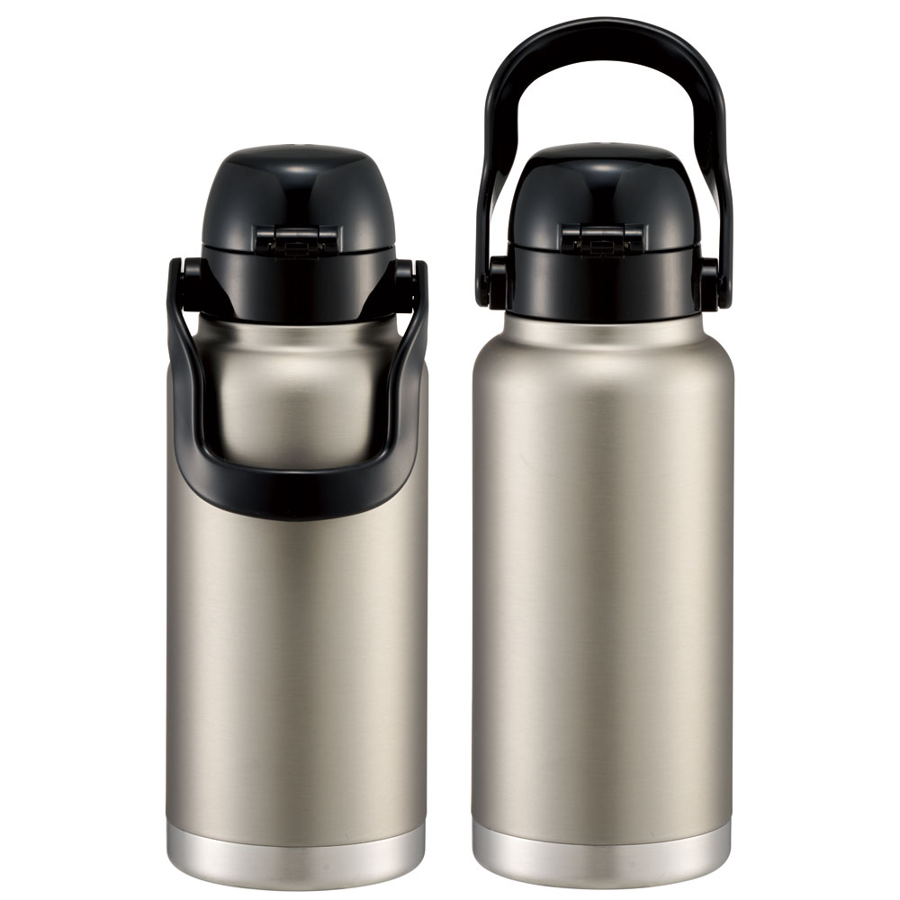 ハンドル付ワンプッシュダイレクトボトル 1000ml シルバー/STD10H_4973307596742
